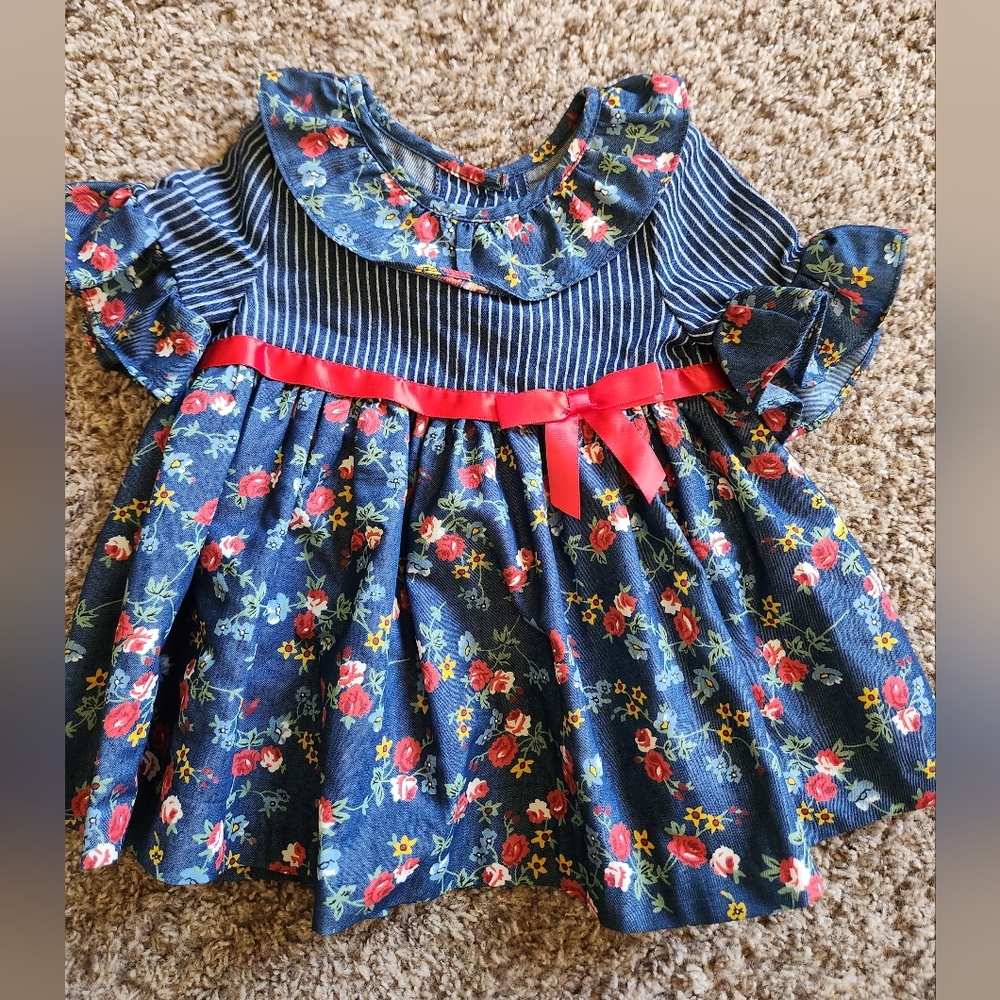 Bonnie Baby floral dress, size 12m